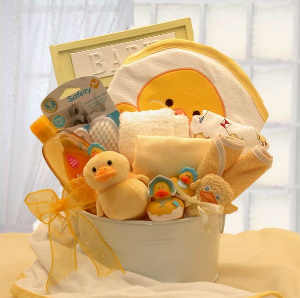 89092-y Bath Time Baby New Baby Basket - Yellow