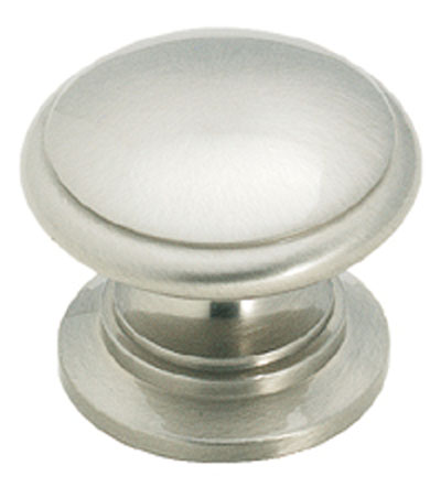A01466 G10 Amerock Solid Brass 1.25 In. Cabinet Knob, Satin Chrome