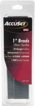 Caa201009 Accuset 1 In. 18 Gauge Galvanized Brad Nail