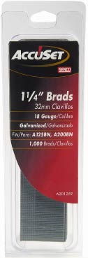Caa201259 Accuset 1.25 In. 18 Gauge Galvanized Brad Nail