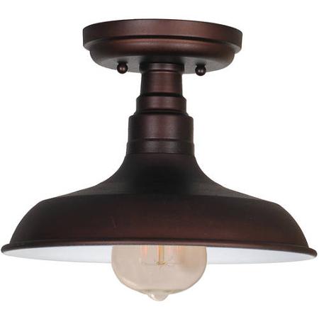 519884 Kimball 1-light Ceiling Mount Industrial Light, Coffee Bronze Finish