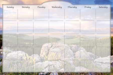 Biggies DC-SEV-36 Dry Erase Stickie Monthly Calendar - Sunrise Valley Biggies DC-SEV-36 Dry Erase Stickie Monthly Calendar - Sunrise Valley