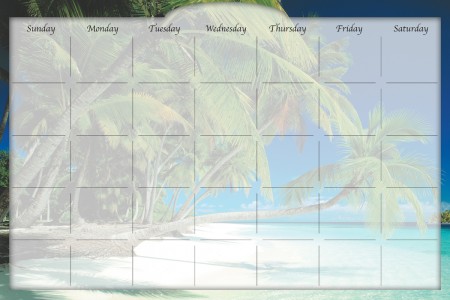 Biggies DC-BHI-48 Dry Erase Stickie Monthly Calendar - Beach Island Biggies DC-BHI-48 Dry Erase Stickie Monthly Calendar - Beach Island