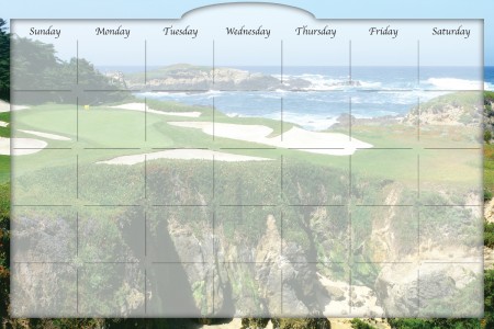 Biggies DC-GFO-48 Dry Erase Stickie Monthly Calendar - Golf Ocean Biggies DC-GFO-48 Dry Erase Stickie Monthly Calendar - Golf Ocean
