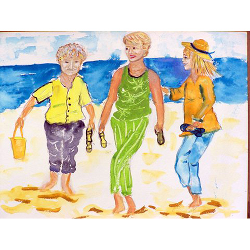 Dm415 Grandma At The Beach Doormat 18 X 26