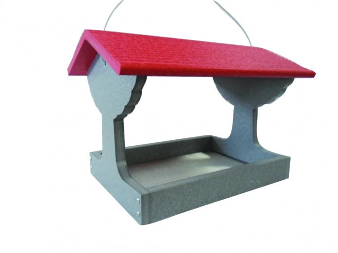 Backyard Nature Gsft200-r Green Solutions Recycled Fly Thru Feeder - Red