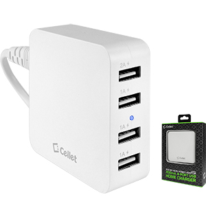 UPC 800768686030 product image for Cellet TCUSB4MOWT 4-Port Usb Desktop Charging Station & Travel Wall Charger - Wh | upcitemdb.com