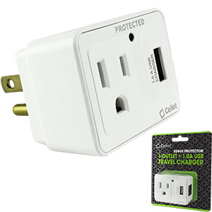 UPC 800768679834 product image for Cellet TP340 1 Outlet Plus 5 Watt Usb Port Surge Protector Travel Charger | upcitemdb.com