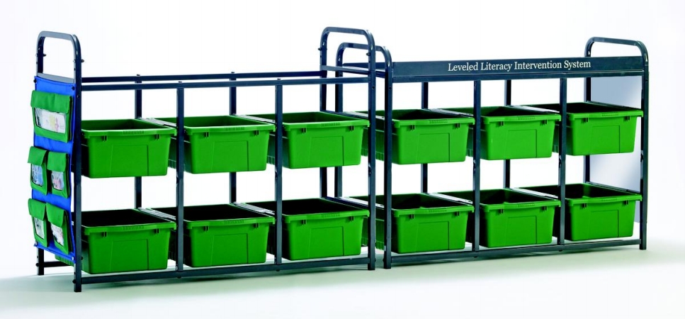 S Lls300-g Leveled Literacy System - Lesson Storage Organizer With Green Tubs