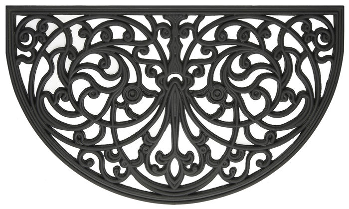 Wrm1830iw6 Wrought Iron Rubber Mat Ironworks - 18 X 30