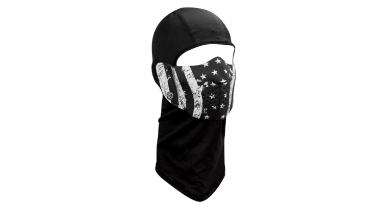 Balboa Zan Headgear Wbnfm091h Removable Half Mask Neoprene - Black & White Vintage Flag