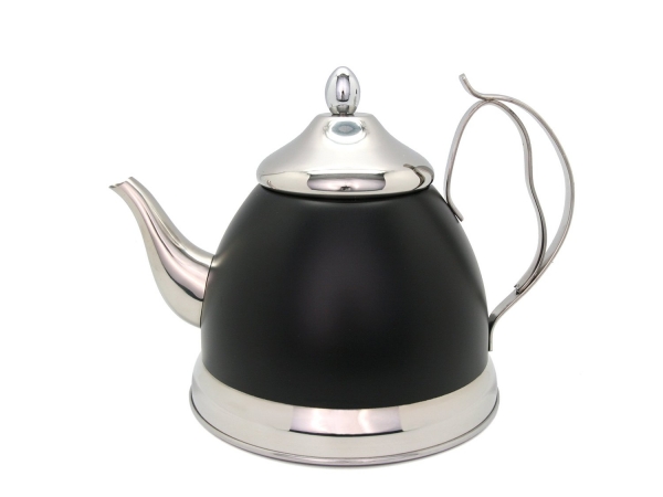 Evco 77061 Nobili-tea 2.0 Qt. Tea Infuser & Tea Kettle - Opaque Black