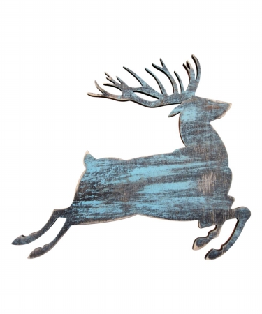 Gdebrekht 98211-12 Reindeer Nature Animal Sign Rustic Wooden Wall Art - 12 In.