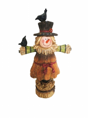 Ajy174 12 In. Scarecrow Girl Statuary