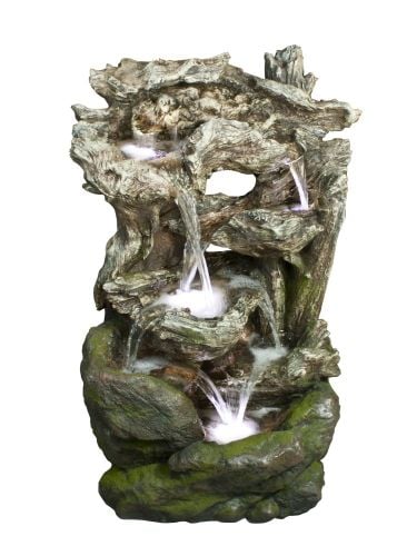 Win732 39 In. Tiered Rainforest Waterfall Fountain With Led Lights