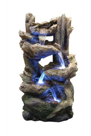 Win794 38 In. Tiering Rainforest Fountain With Led Lights