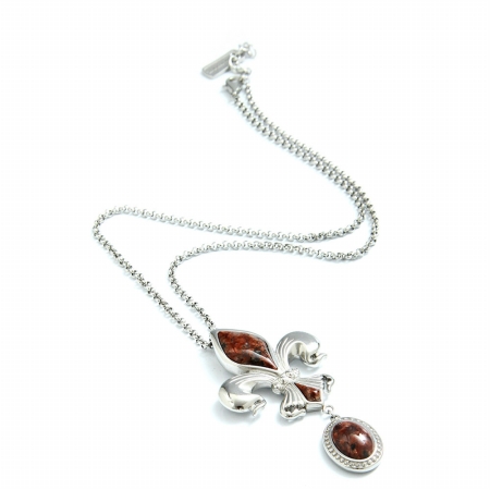 A052 Flower Of Light Red Necklace