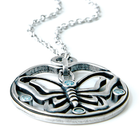 A087 Butterfly Blues Necklace