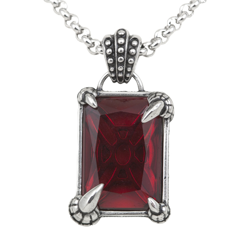 Cn034 Dragon Claw Seal Red Necklace
