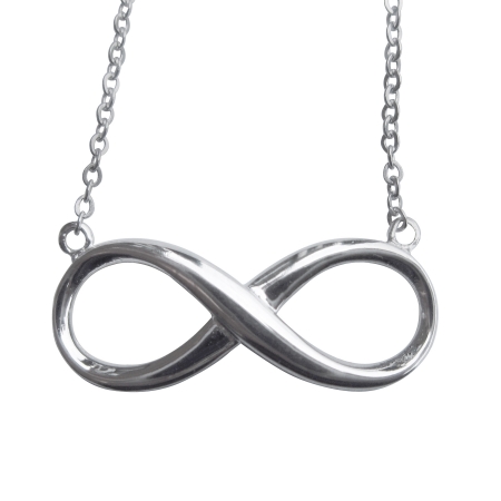 Jewelry 14k White Gold Mirror-polished Floating Infinity Charm Necklace