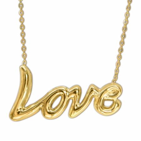 Jewelry 14k Yellow Gold Floating 'love' Necklace