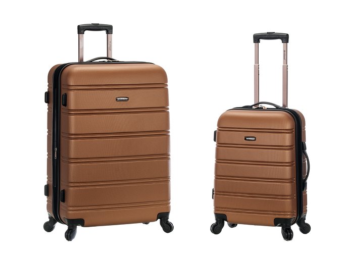 Foxluggage F225-brown Expandable Abs Spinner Set, 2 Pieces