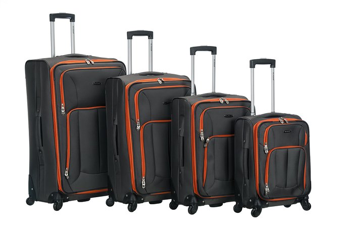 Foxluggage F155-charcoal Spinner Luggage, 4 Pieces
