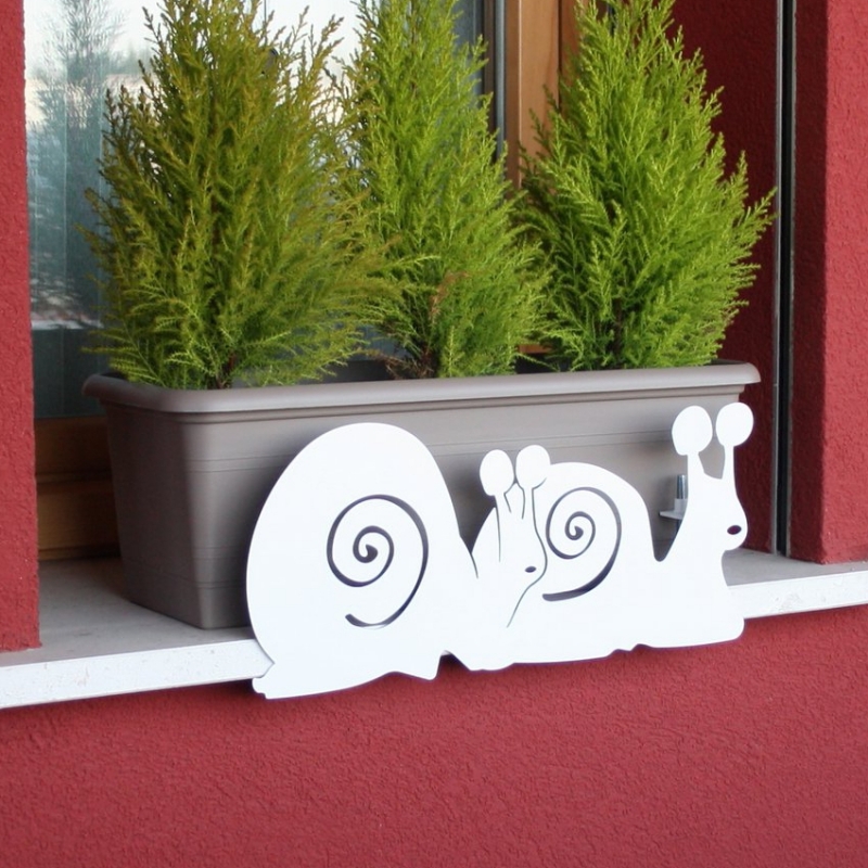 Serp1awh Windowsill Decoration Anti-falling Pot Snails - White