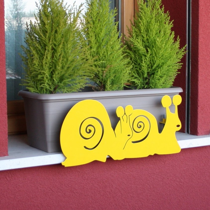 Serp1agi Windowsill Decoration Anti-falling Pot Snails - Yellow