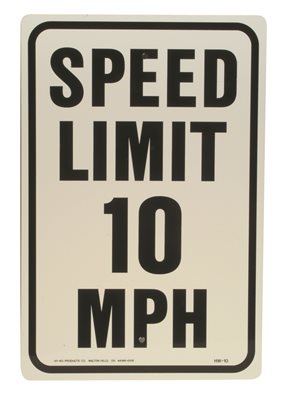 Hw-10 12 X 18 In. Speed Limit 10 Mph Aluminum Street Sign