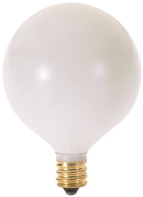 S3826 Satco Incandescent Decorative Lamp G16 0.5, 40 Watt, White
