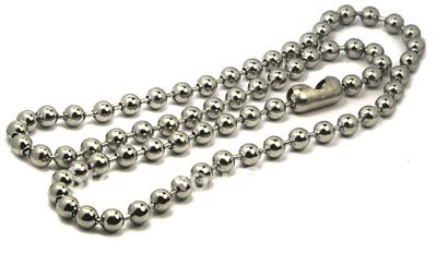 2489465 Bead Chain Nickel Plated Brass 15 In. Pack Of 25