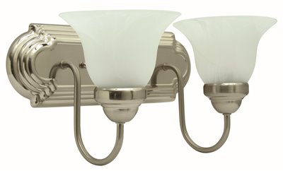 60-262 Monument 2-light Wall Fixture, Brushed Nickel