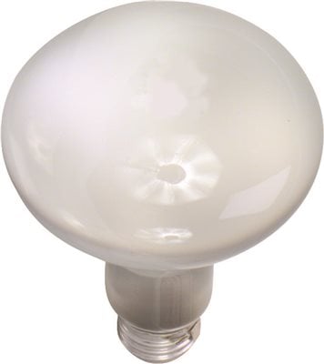 S8519 Satco Incandescent Reflector Lamp R20, 45 Watt, 130 Volt, Medium Base, Frost, 5,000 Average Rated Hours
