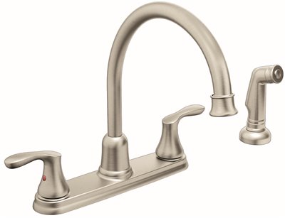 40619csl Cornerstone High Arc Kitchen Faucet With Two Handles & Side Spray, Chrome