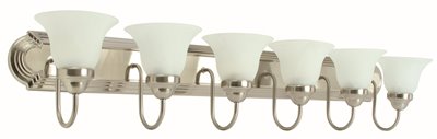 60-266 Monument 6-light Wall Fixture, Brushed Nickel - 48 In.