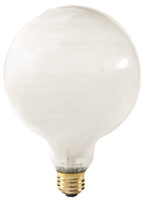 S3002 Satco Incandescent Decorative Lamp G40, 60 Watt - Gloss White