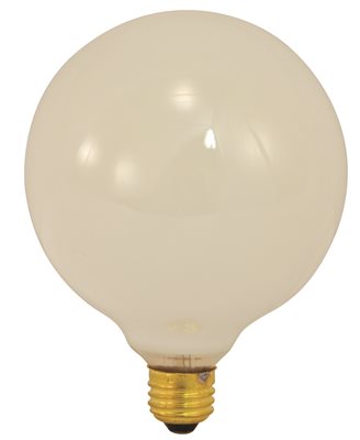 S3003 Satco Incandescent Decorative Lamp G40, 100 Watt - Gloss White