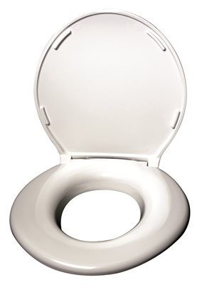 2445646-1w Big John Closed Front 1200 Lb. Capacity Toilet Seat With Cover White