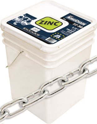 540881 Proof Coil Chain, Zinc 90 Ft.