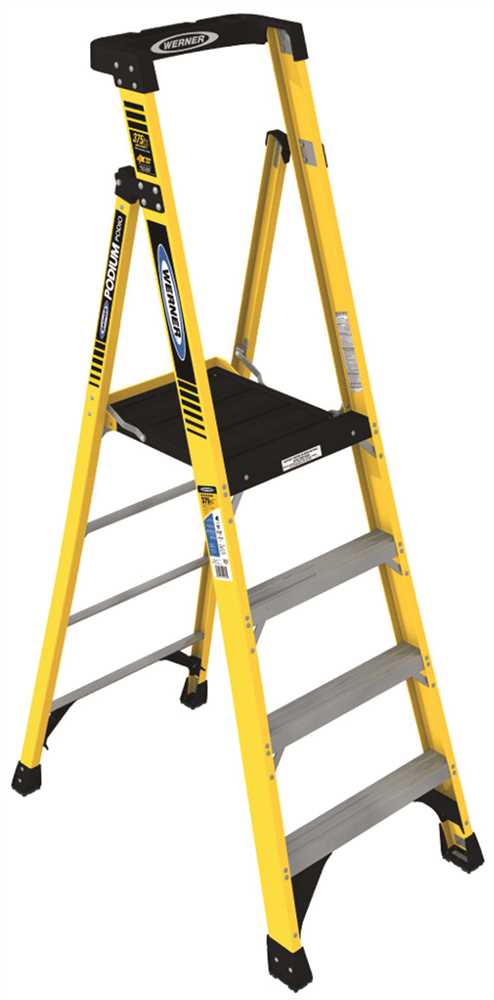 Pd7304 Type Iaa Aluminum Podium Ladder, 4 Ft.