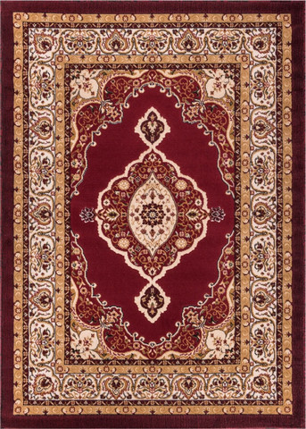 19705 Dulcet Isfahan Medallion Rug, Red - 5 Ft. X 7 Ft. 2 In.
