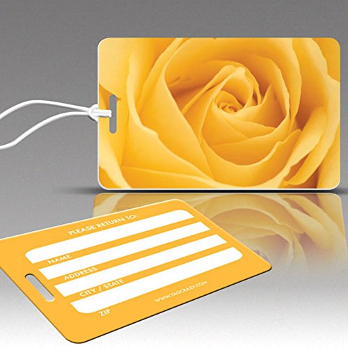 Tagcrazy Fc005 Floral Luggage Tags - Yellow Rose - 3 Pack