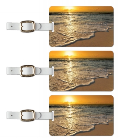 Tagcrazy Tc002 Travel Luggage Tags - Caribbean Sunset - 3 Pack