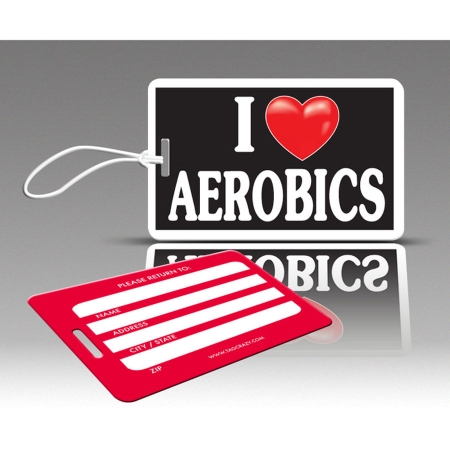 Tagcrazy Ihc001 Iheart Luggage Tags - I Heart Aerobics - 3 Pack