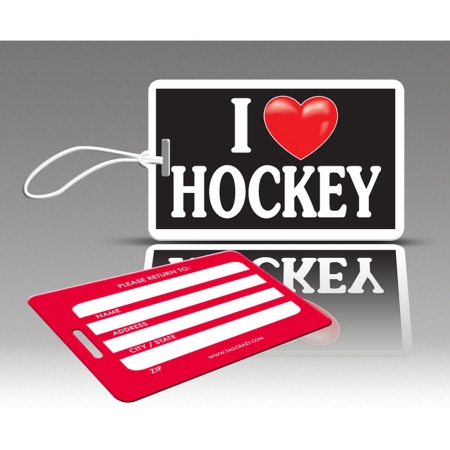 Tagcrazy Ihc019 Iheart Luggage Tags - I Heart Hockey - 3 Pack