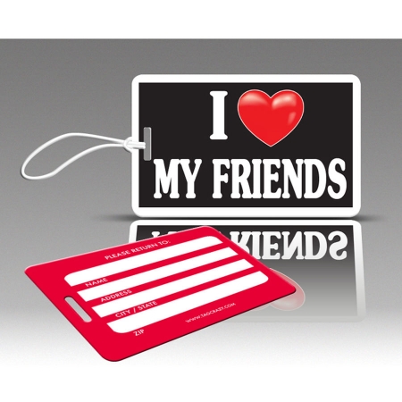 Tagcrazy Ihc022 Iheart Luggage Tags - I Heart My Friends - 3 Pack