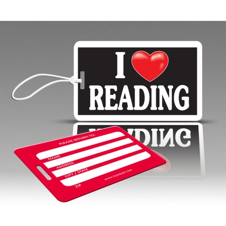 Tagcrazy Ihc023 Iheart Luggage Tags - I Heart Reading - 3 Pack