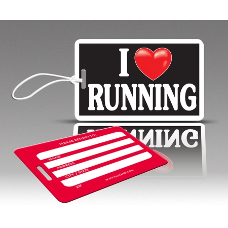 Tagcrazy Ihc025 Iheart Luggage Tags - I Heart Running - 3 Pack