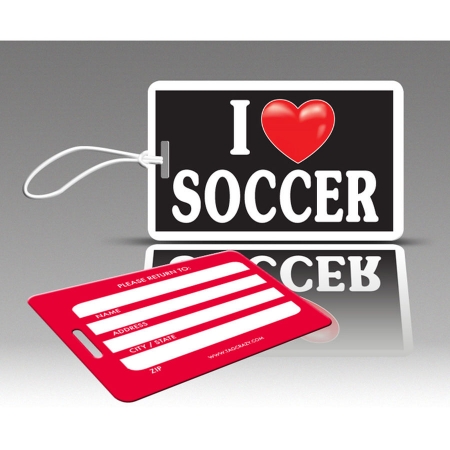 Tagcrazy Ihc028 Iheart Luggage Tags - I Heart Soccer - 3 Pack